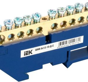 Шина нулевая на DIN-изол. ШНИ-6х9-12-Д-С IEK YNN10-69-12D-K07